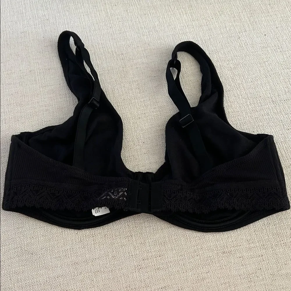 Simone Perele Eugenie Plunge Underwire Bra, Black. INT size 34D, NWOT.